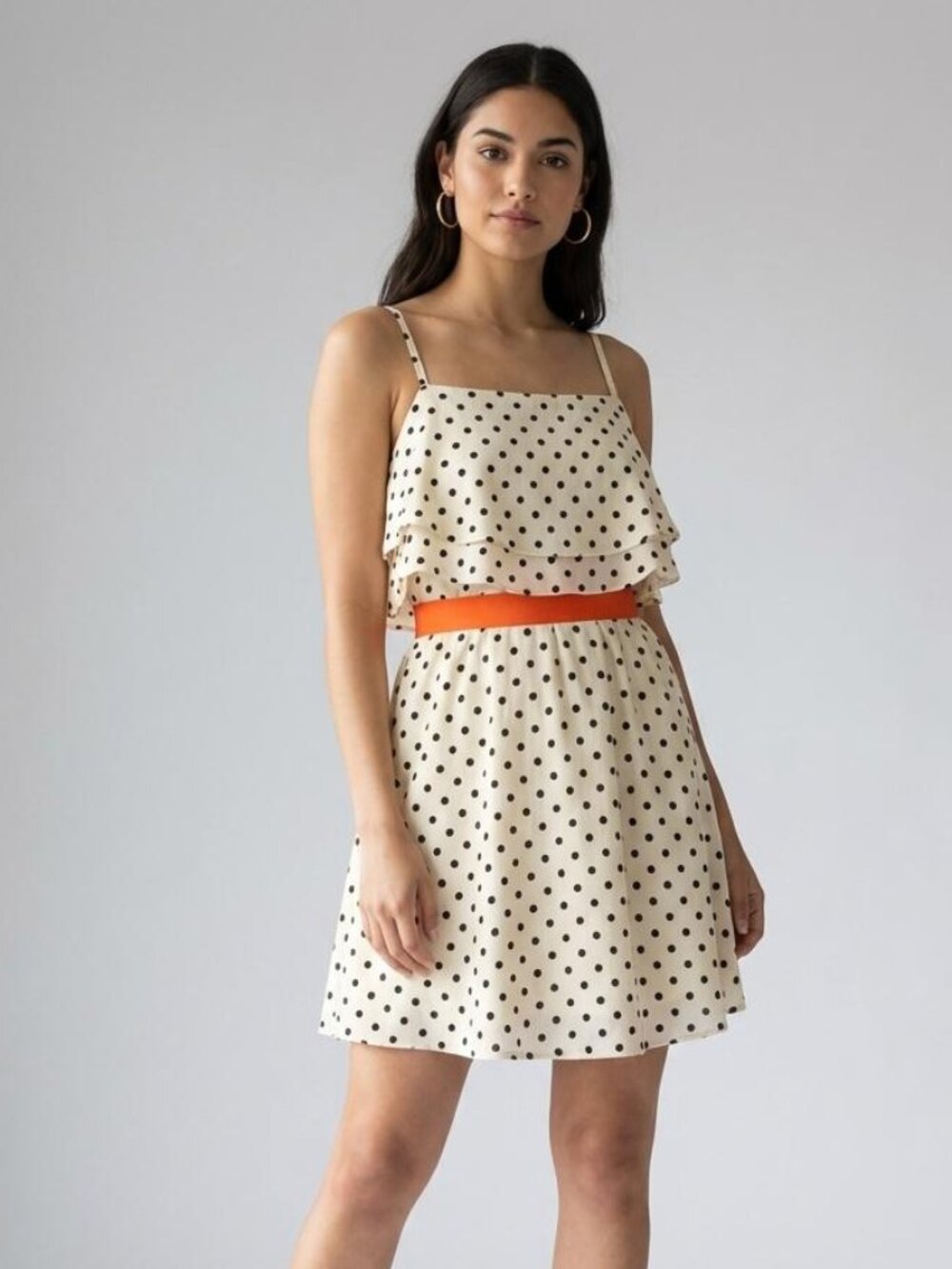 NWT O’2nd X Uniqlo DI Project Polka Dot Camisole Ruffle Dress